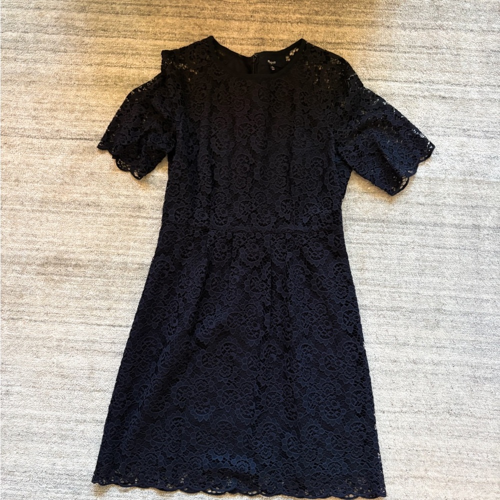 Madewell Black Lace Mini Dress